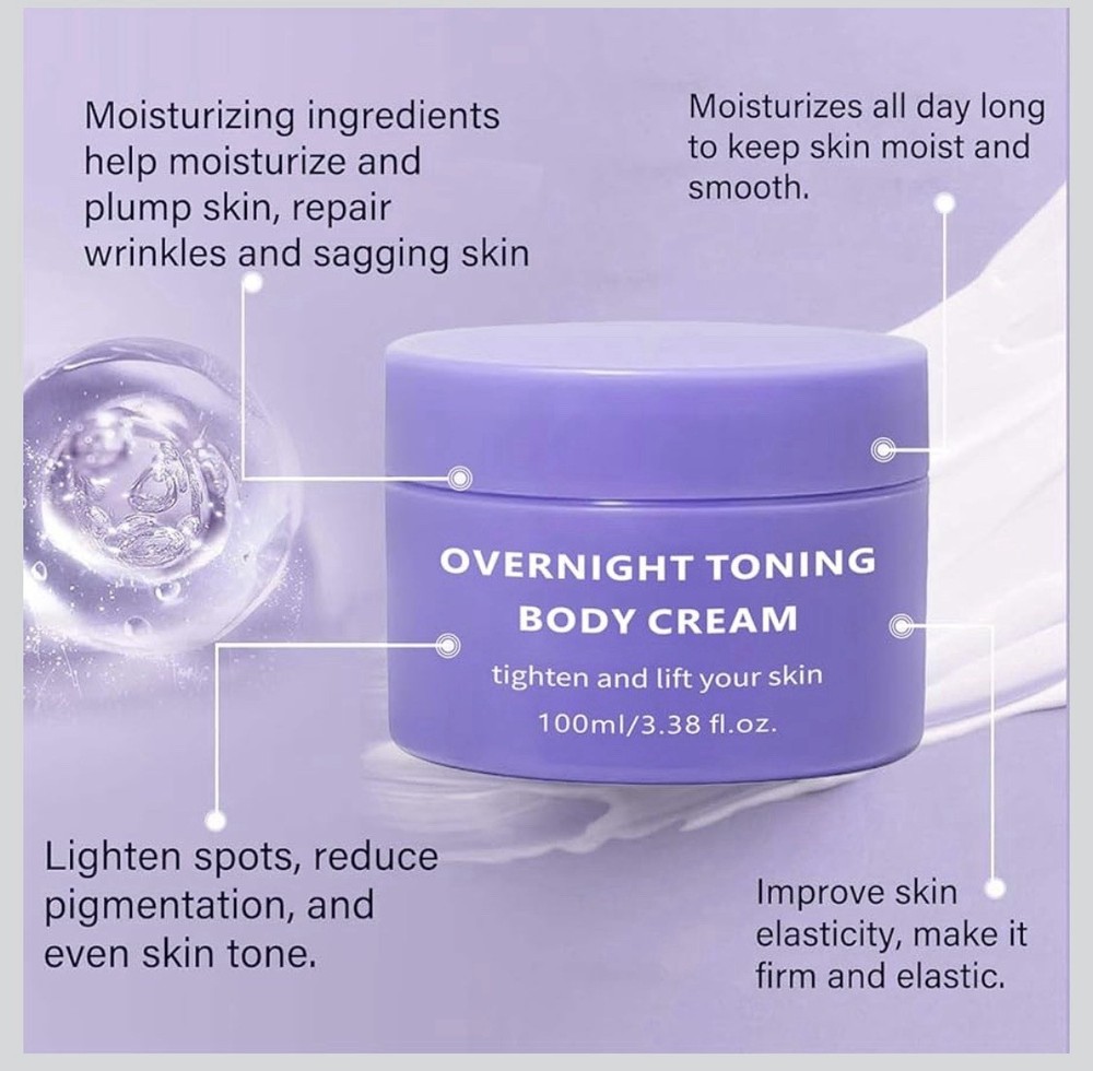 LOT of 4 Rennelyn Get Dream Overnight Toning Body Cream Reduces Cellulite 100ml