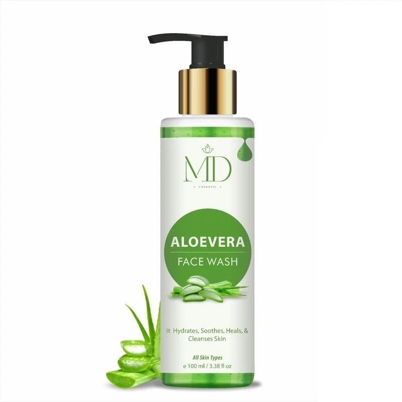 MD COSMETIC Aloevera Facewash Hydrates Smoothes,Heel & Cleanes Skin All Skin Typ