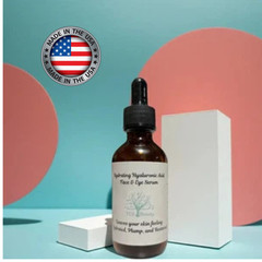 Hyaluronic Acid Face & Eye Serum Hydrating Organic Botanical Extracts Green Tea