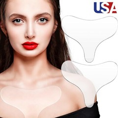 4× Anti Wrinkle Chest and Neck Silicone Pad Reusable Transparent Anti Aging Pad