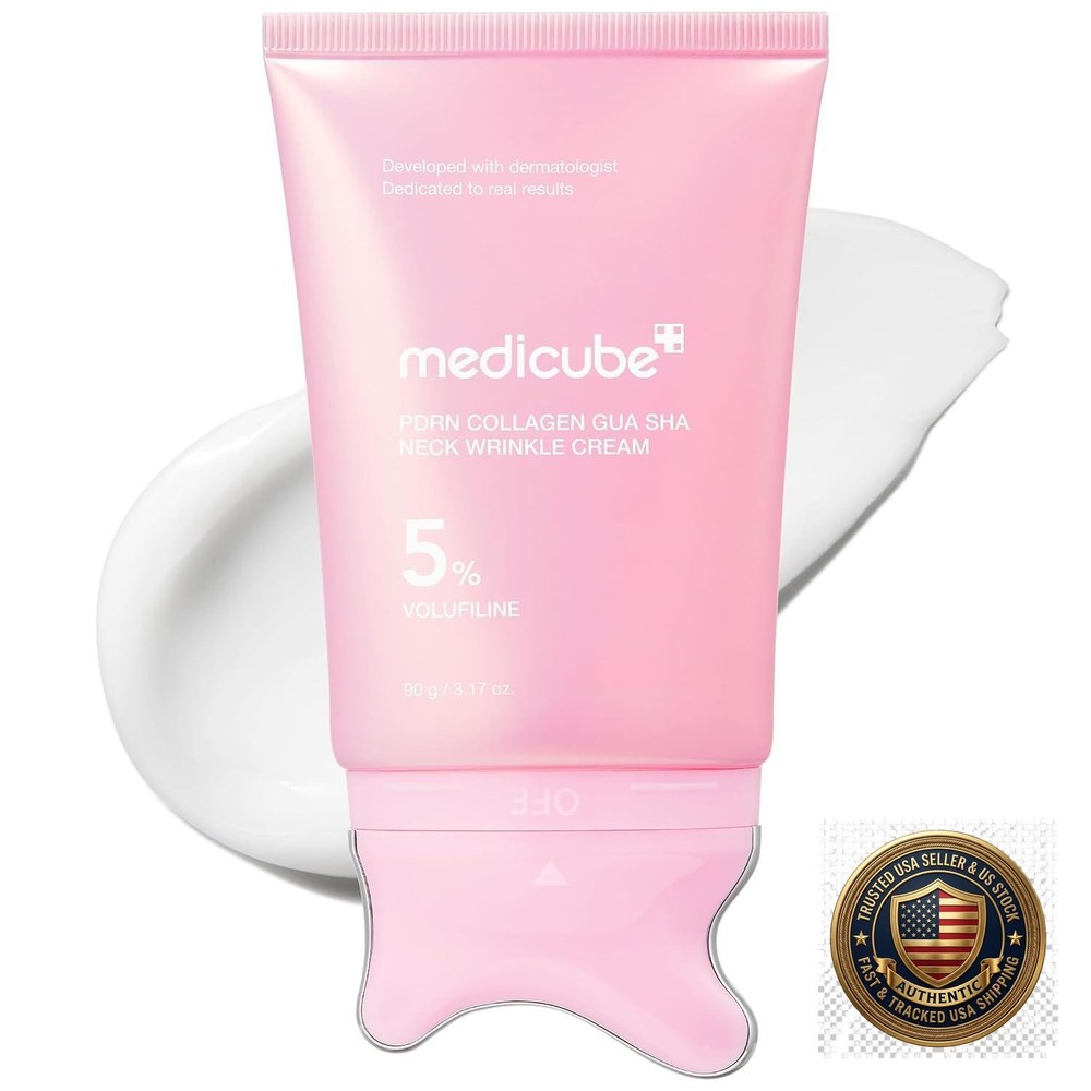 Neck Wrinkle Cream with Gua Sha Massager, Firming Collagen Care