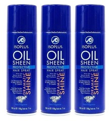 Isoplus Oil Sheen Hairspray 7 oz. Regular (Pack of 3) 7 Ounce