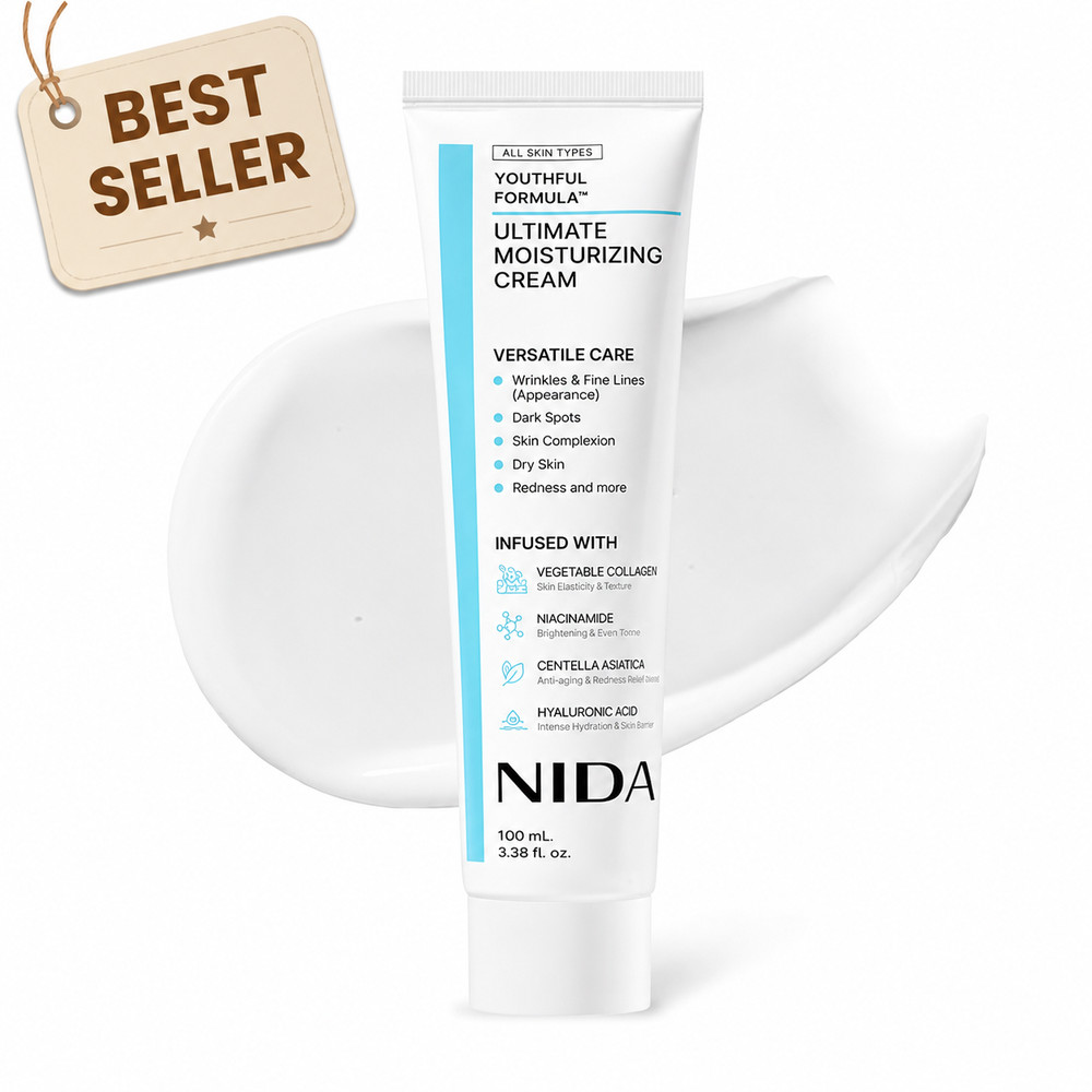 NIDA Youthful Formula Moisturizing Cream 100ml Niacinamide Hyaluronic Acid