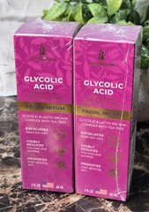 InstaSkincare 15% Glycolic Acid Serum~ 2PK.2oz~AHA Exfoliating w Lactic Acid