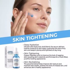 3PCS Copper Peptide Serum Hyaluronic Acid Hydrating Firming Face Serum 30ml each