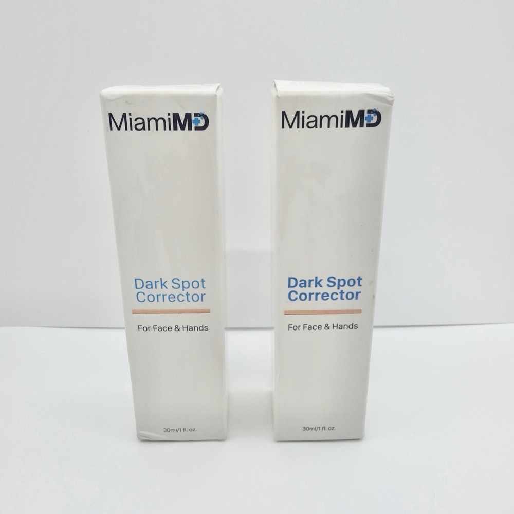 MiamiMD Miami MD 2 PACK Dark Spot Corrector for Face & Hands 1 oz / 30 mL NEW