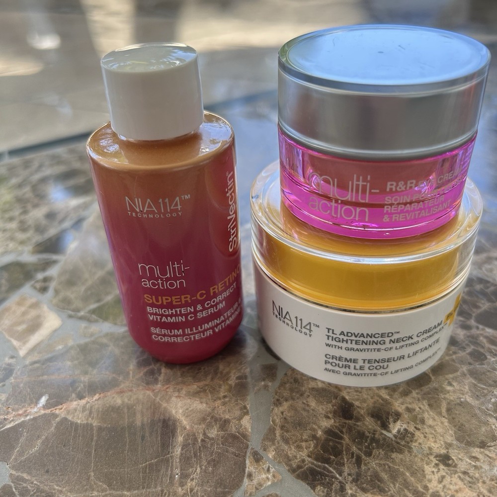 NiA114 Super C Serum Neck Cream & Eye Cream New Lot Of 3