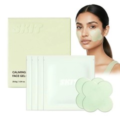 Skit Cica Azulene Gel Face Patches 4 Sets Soothing Redness K-Beauty