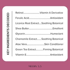 Medix 5.5 Retinol Body Lotion Firming Moisturizer | Crepey Skincare Treatment |