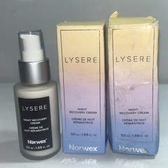 3 New Lysere Night Recovery Cream 1.69 Fl Oz Each, Damaged/Missing Boxes
