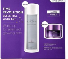 Missha First Essence Toner 5.07 fl oz and Night Repair Ampoule Cream 1.69 fl oz