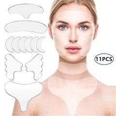 11Pack Silicone Anti-Wrinkle Face/Chest Pad Gift For Woman/All Type Skins f