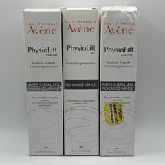 3 PACK Avene PhysioLift Day Smoothing Emulsion For Wrinkles 1oz Exp 7/23