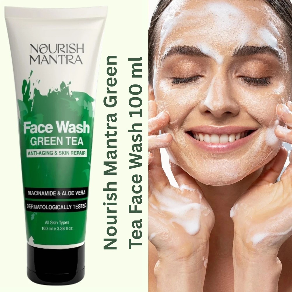 Nourish Mantra Face Wash With Green Tea Face Cleanser for all skin types 100 ml
