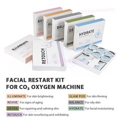 Facial Spa CO2 Bubble Oxygen Beauty Machine Gel Illuminate Exfoliate Pods Kit
