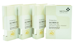 Neova Silc Sheer 2.0 Broad Spectrum SPF 40 Travel Size 0.13 fl oz 4 ml (4 Pack)