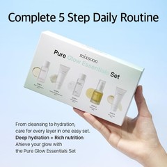 Pure Glow Essentials Set – 5-Step Skincare Kit – Travel kit, Travel size kit,…