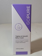 GoPure Tighten & Smooth Belly Cream – 6% MicroTight4 Complex – 4.25 fl oz – New