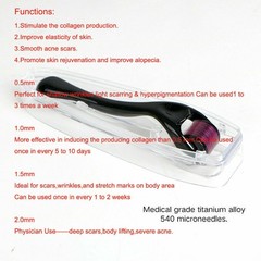 Derma Roller for Hair Loss Beard Growth 0.5-2.0mm Microneedle Dermaroller US