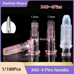 Disposable Microneedle 34G 4 Pins Around Eyes Head Micro needle Skin Use 4Needle