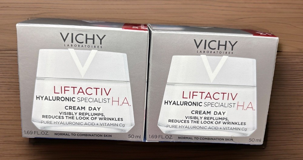 Vichy Liftactiv H. A. Anti-Wrinkle Firming Day Cream. 1.69oz each. 2 Pack!! NIB