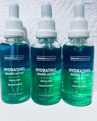 3 Pack Global Beauty Care Hydrating Double Serum – Squalane + Niacinamide New –
