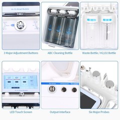 6/7 in 1 Hydrogen Water Facial Cleaner Aqua Peel Dermabrasion Beauty Machine