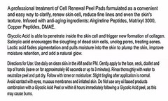 30% Glycolic Cell Renewal Peel Pads, Salicylic Acid, Lactic Acid, Argireline.