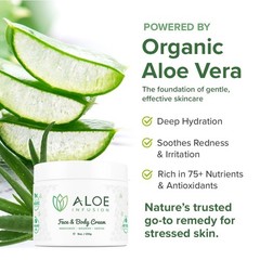 Aloe Vera Face & Body Cream – Natural Moisturizer for Dry, Sensitive & Irritated