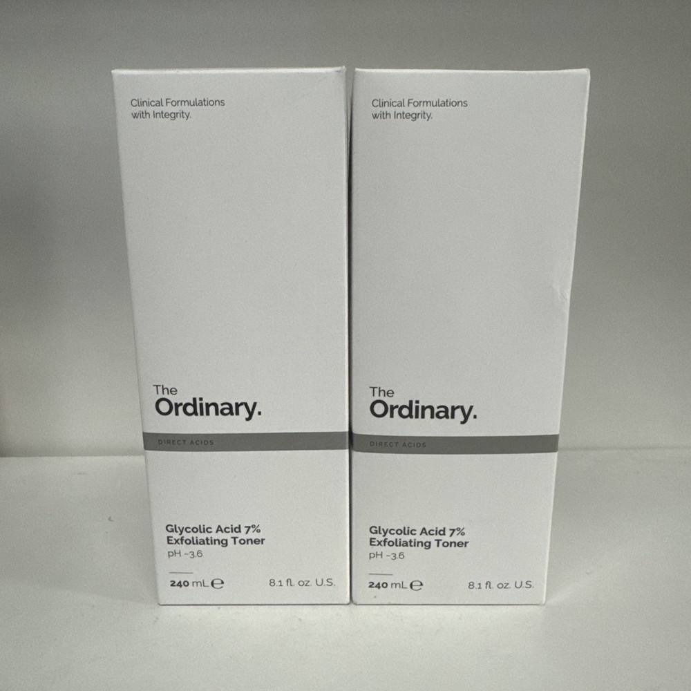 2 The Ordinary Glycolic Acid 7% Toning Resurfacing Solution New In Box!