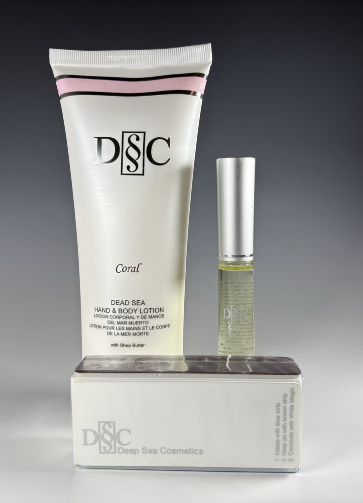 DSC Cosmetics Hand Lotion Cuticle Oil Nail File Emery Board Coral Scent