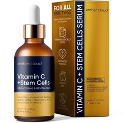 Vitamin C Serum for Face with Stem Cells Hyaluronic Acid Vitamin E Aloe Vera For