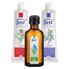 SWISS JUST Thyme+Juniper Cream+31 Essential Oil Anti Aging Therapy Body Massage