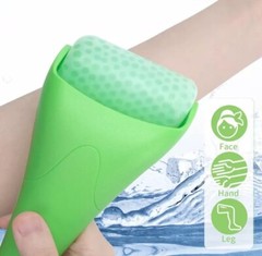 Ice Roller Facial Massager Tool Anti-Aging Self Care Puffiness Wrinkles, Green