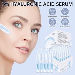30PCS 5% Hyaluronic Acid Serum Vials – Moisturizing, Firming, Single-Use Tubes