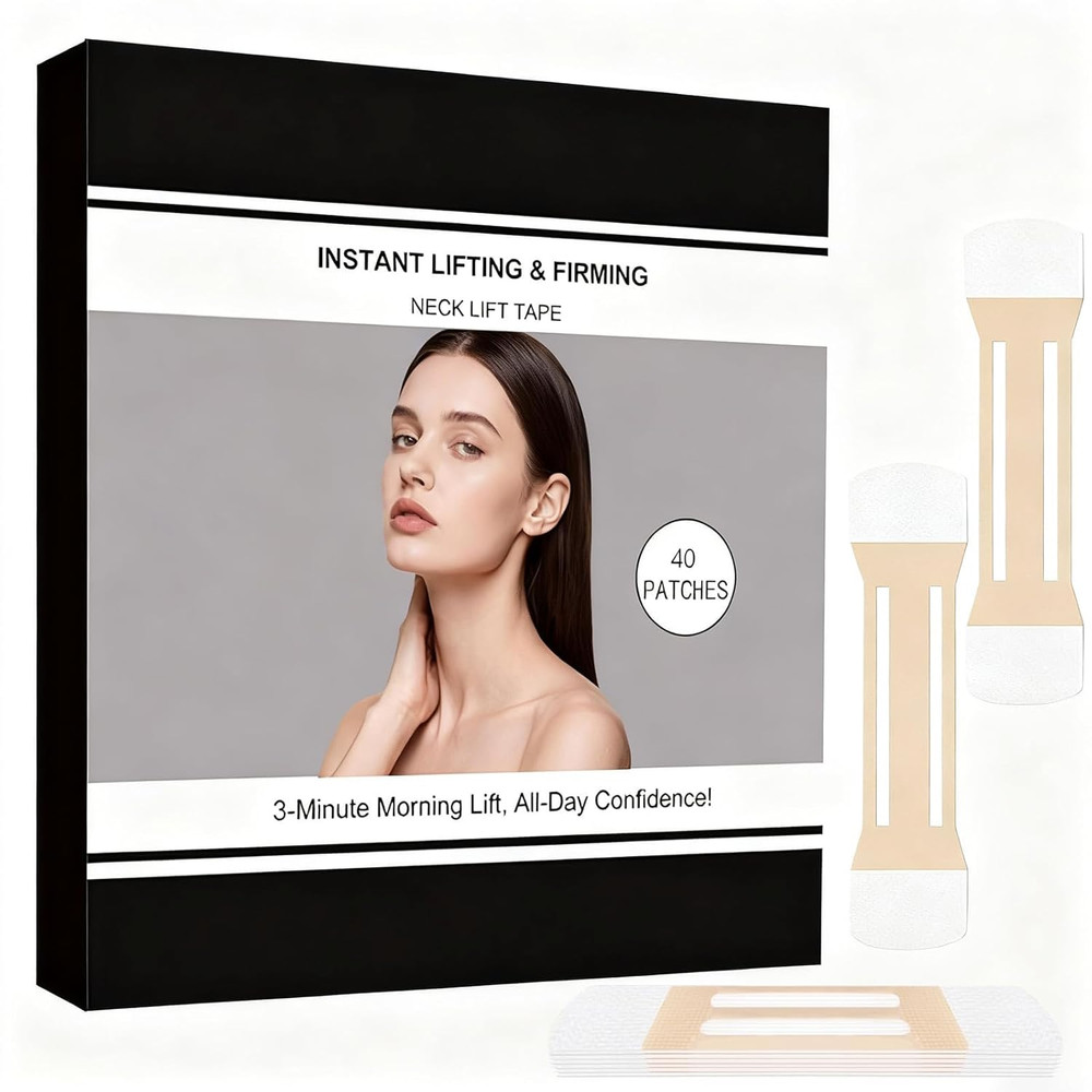 Neck Lift Tape, 40Pcs Neck Tape Lifting Invisible, Instant Neck & Face Tightenin