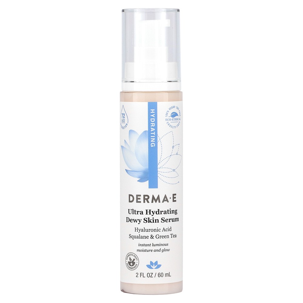 Derma E Hydrating Serum 2 fl oz 60 ml Cruelty-Free, EcoFriendly, Gluten-Free, No