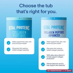 Vital Proteins Collagen Peptides Powder Advanced with Hyaluronic Acid & Vitamin