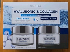 Skin 2.0 Hyaluronic & Collagen Day & Night Cream – Rejuvenation Hydration – NEW