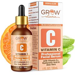 30% VITAMIN C SERUM + E + Aloe Vera + HYALURONIC ACID (HA) ORGANIC ANTI-AGING