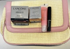 Lancome 5 Piece Travel Size Gift Set & Bag Absolue Soft Cream .5 oz Eye Cream