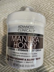 Advanced Clinicals Manuka Honey Moisturizing Skin Lotion Daily Use – 16 oz NEW