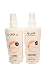 Ahava MINERAL Sun Protection Anti-Aging Moisturizing Spray SPF30 8.5oz BOXED 2PC