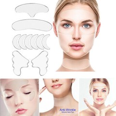 16Pcs Silicone Anti Wrinkle Pad Patches Set For Face Eye Forehead Reusable USA