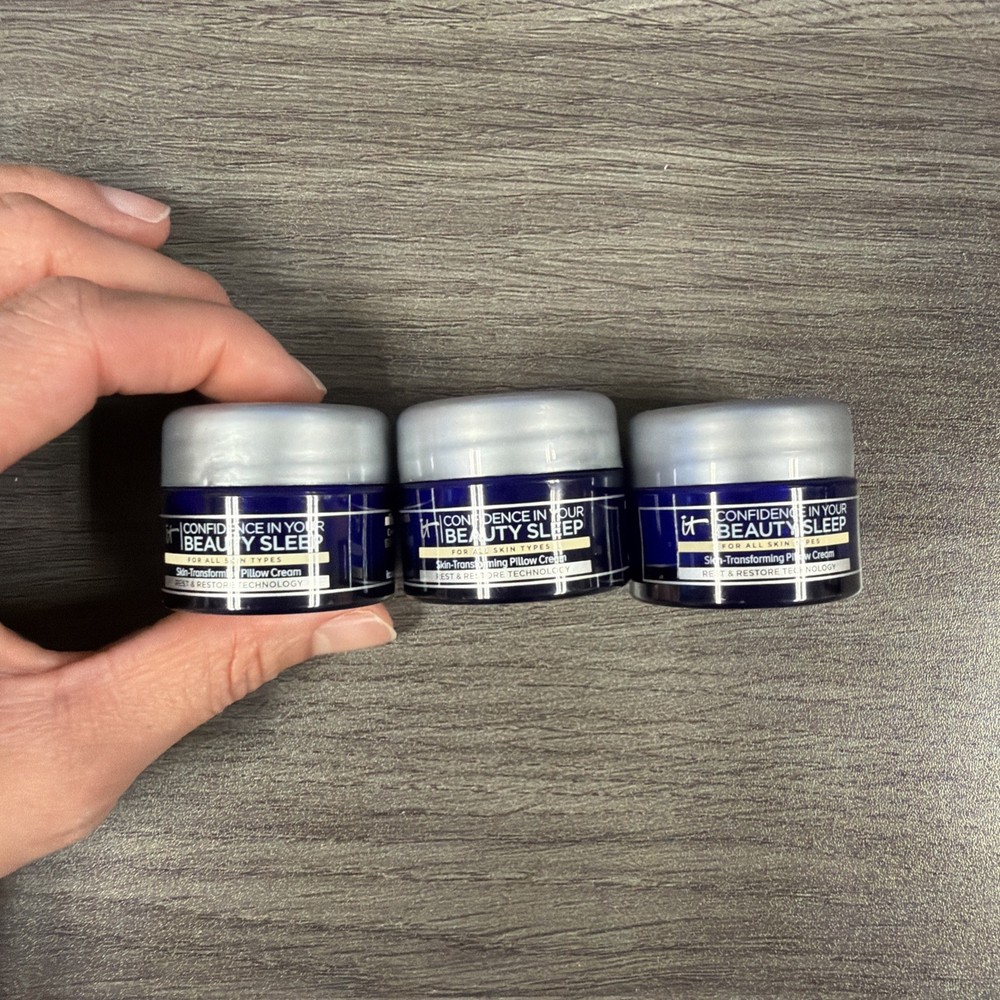 Lot of 3 It Cosmetics Confidence In Your Beauty Sleep Night Cream (Mini Size)