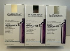3x La Roche-Posay Pure Niacinamide 10 Serum Anti-Dark Spots 30ml/ 1 Fl. Oz. Read