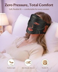 Red Light Therapy Mask 7-Color LED Face and Neck Light Therapy with 850nm NIR