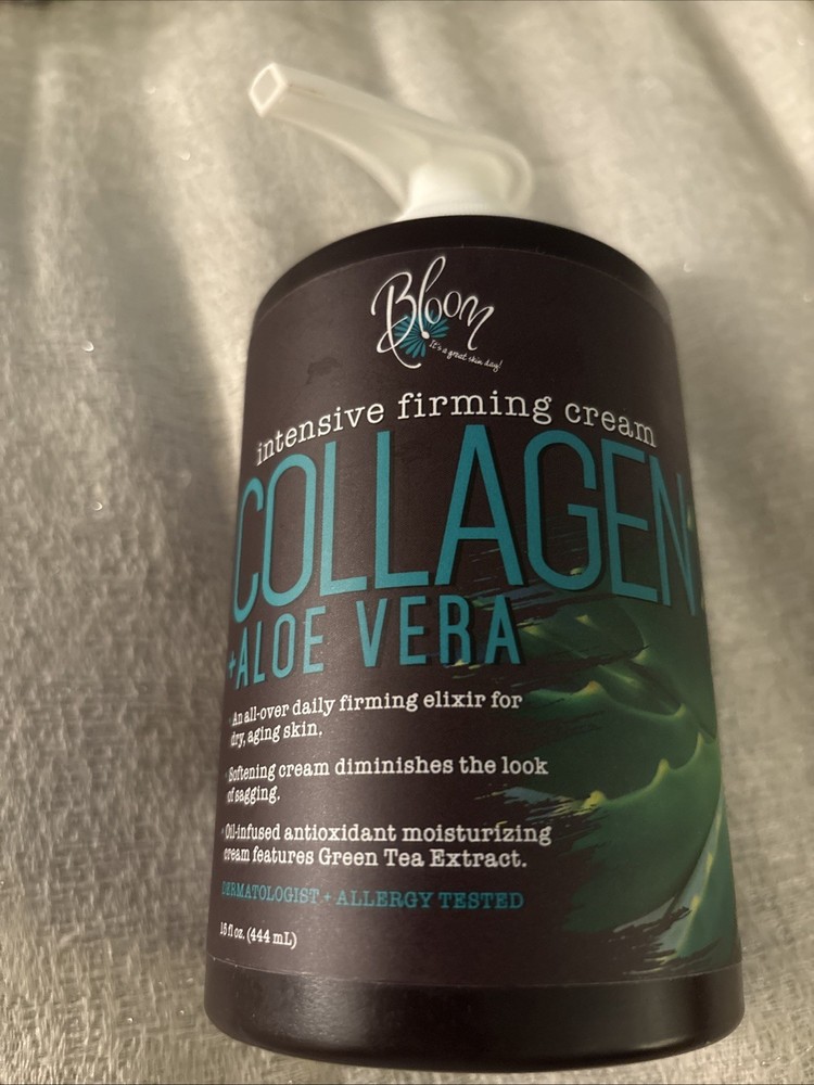 Bloom Intensive Firming Cream Collagen +Aloe Vera Face & Body Lotion 15oz