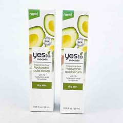 Yes To Avocado Fragrance Free Dry Skin Hyaluronic Acid Serum 0.95oz Lo of 2