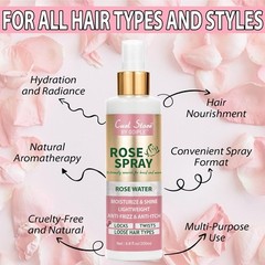 6.8Fl.oz Rose Water Hair Spray for Scalp Moisturizing, Natural Loc Gel for…